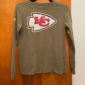 Kansas City Chiefs Boys Long Sleeve - Army Theme and Color